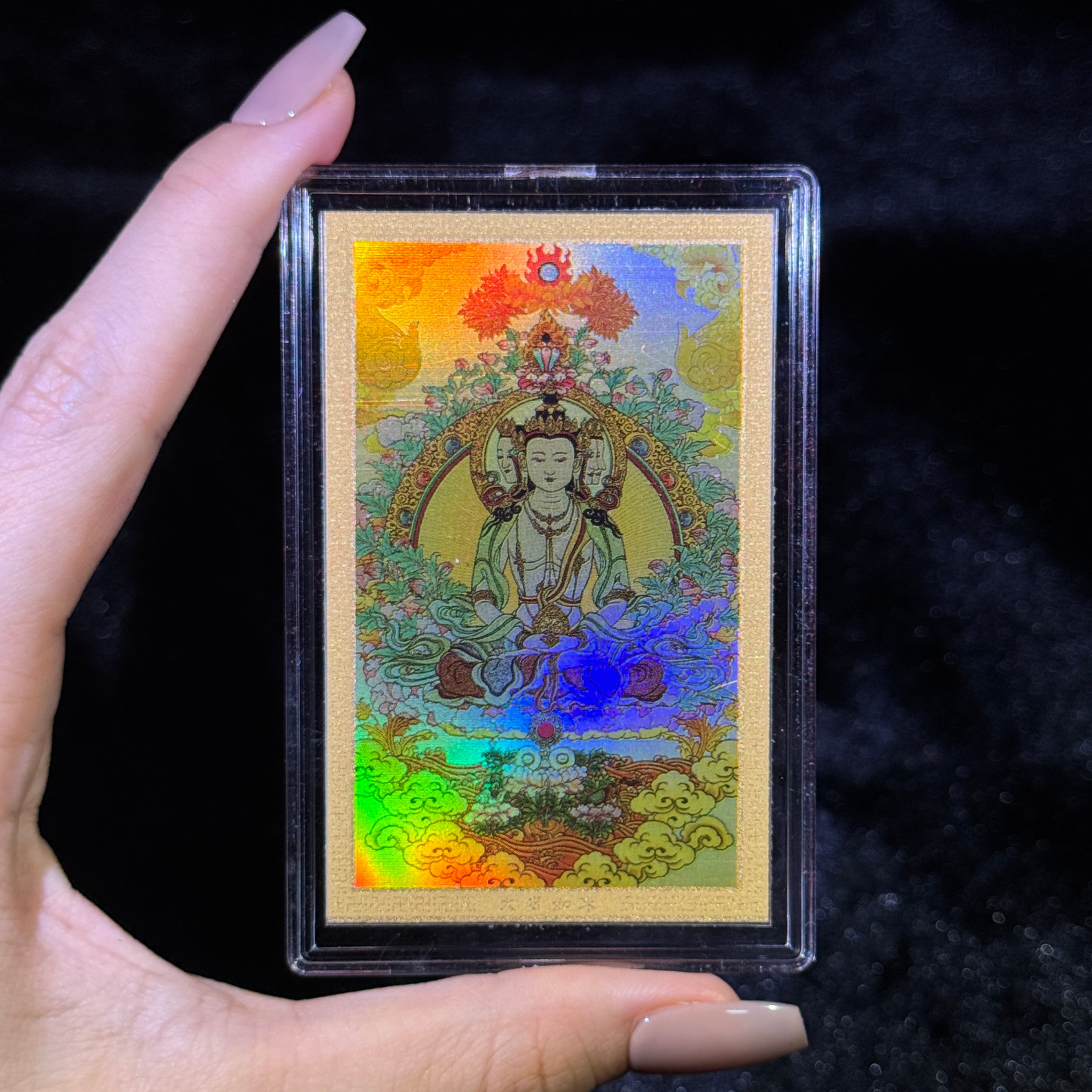 999 Gold Card Vairochana Buddha - Goat & Monkey Zodiac