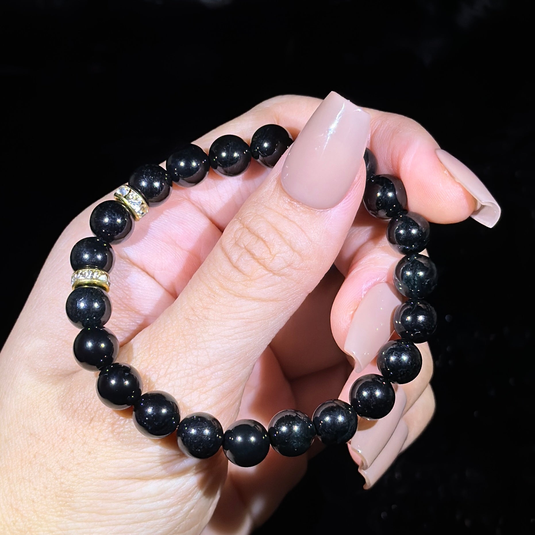 Type A Black Jade Bracelet