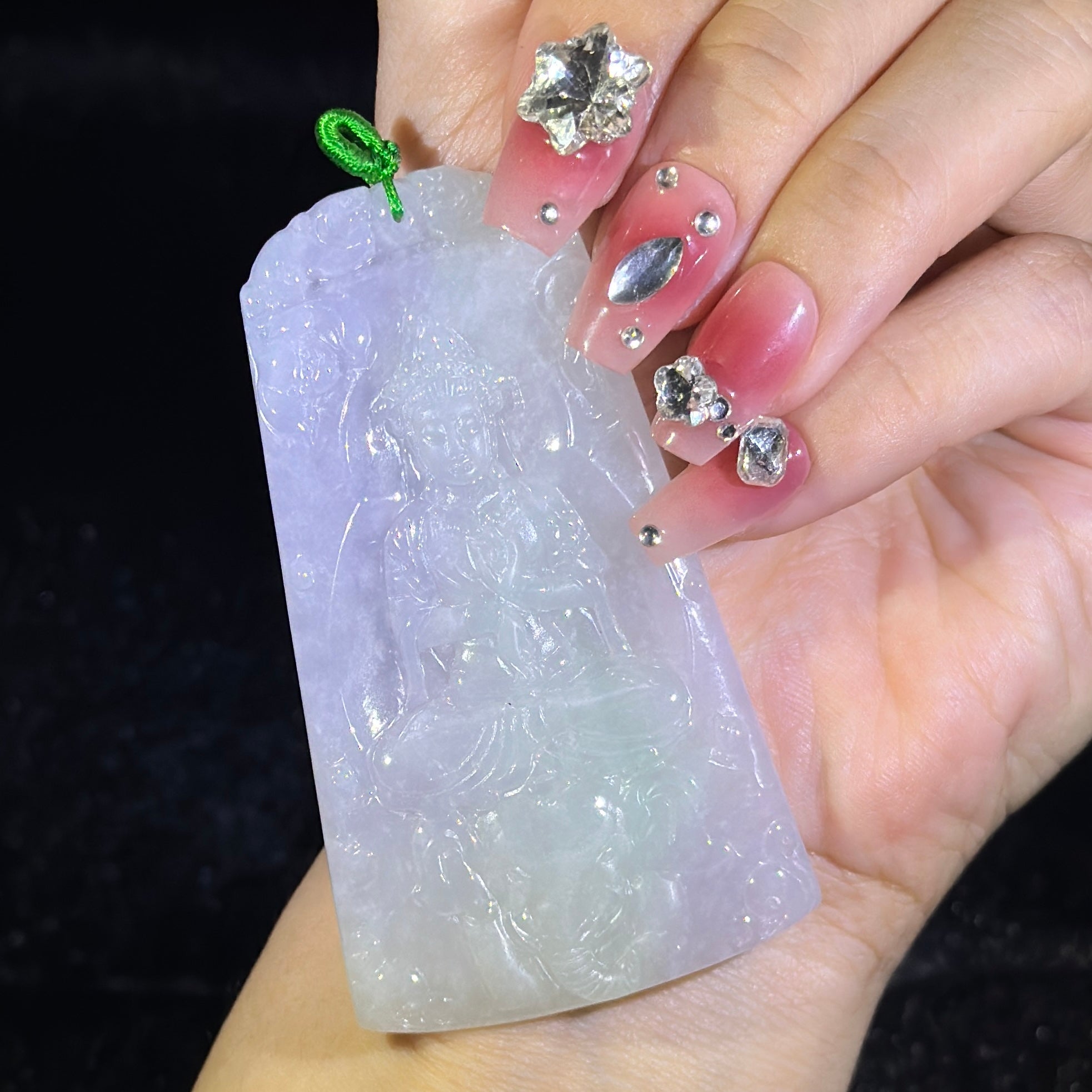 Type A Lavender & Green Jade Bodhisattva Samantabhadra