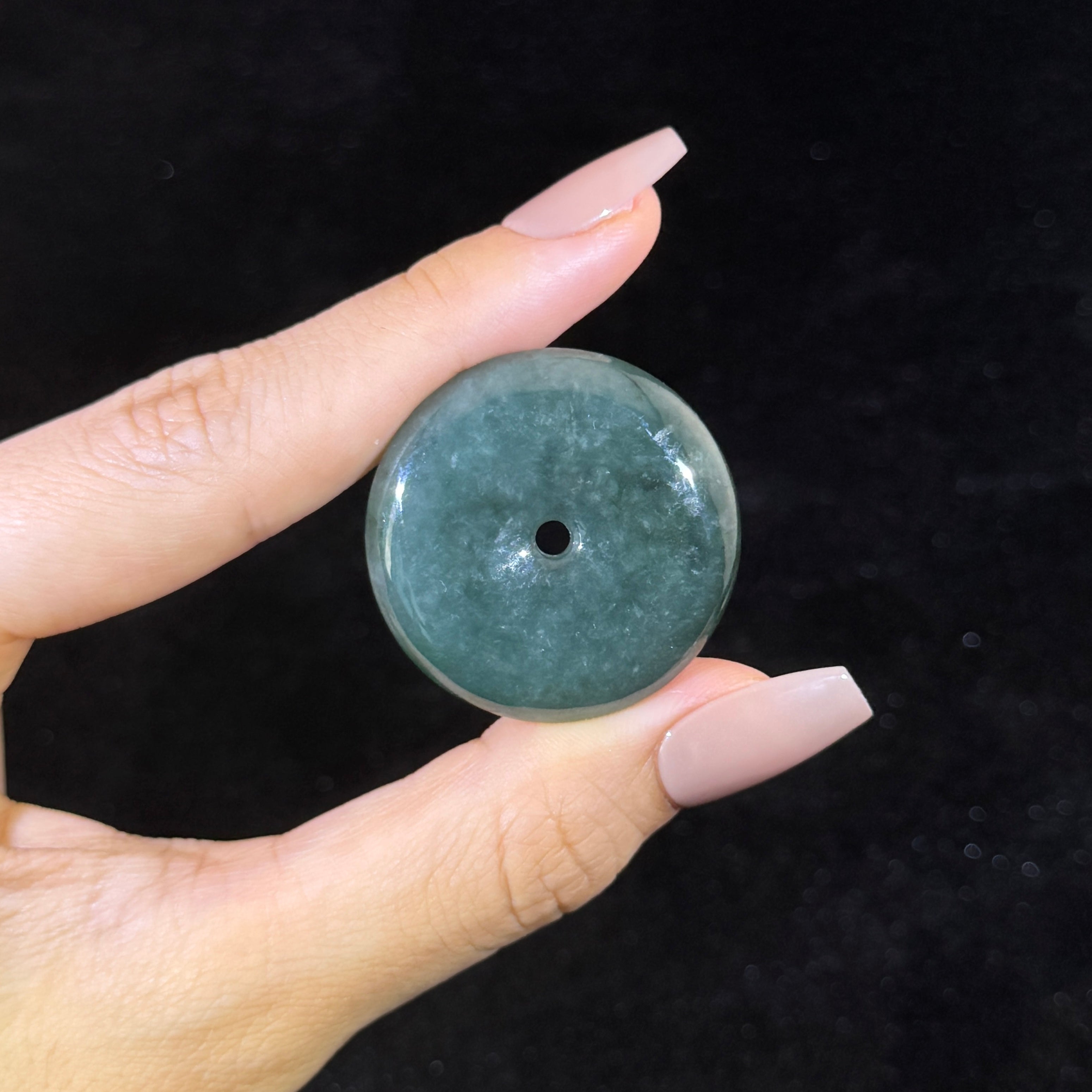 Type A Green Jade Ping An Kou Pendant