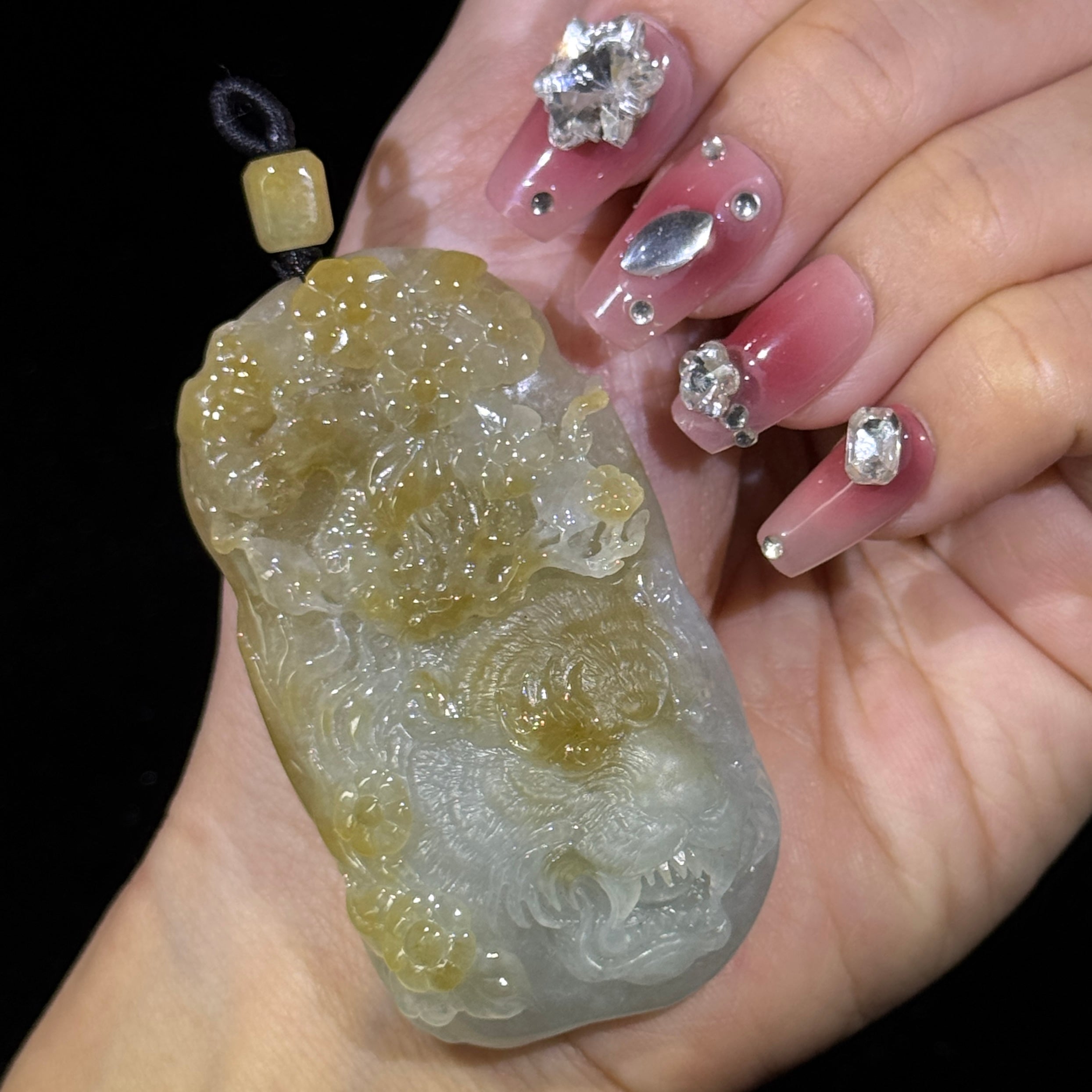 Type A Semi Icy Yellow Jade Tiger