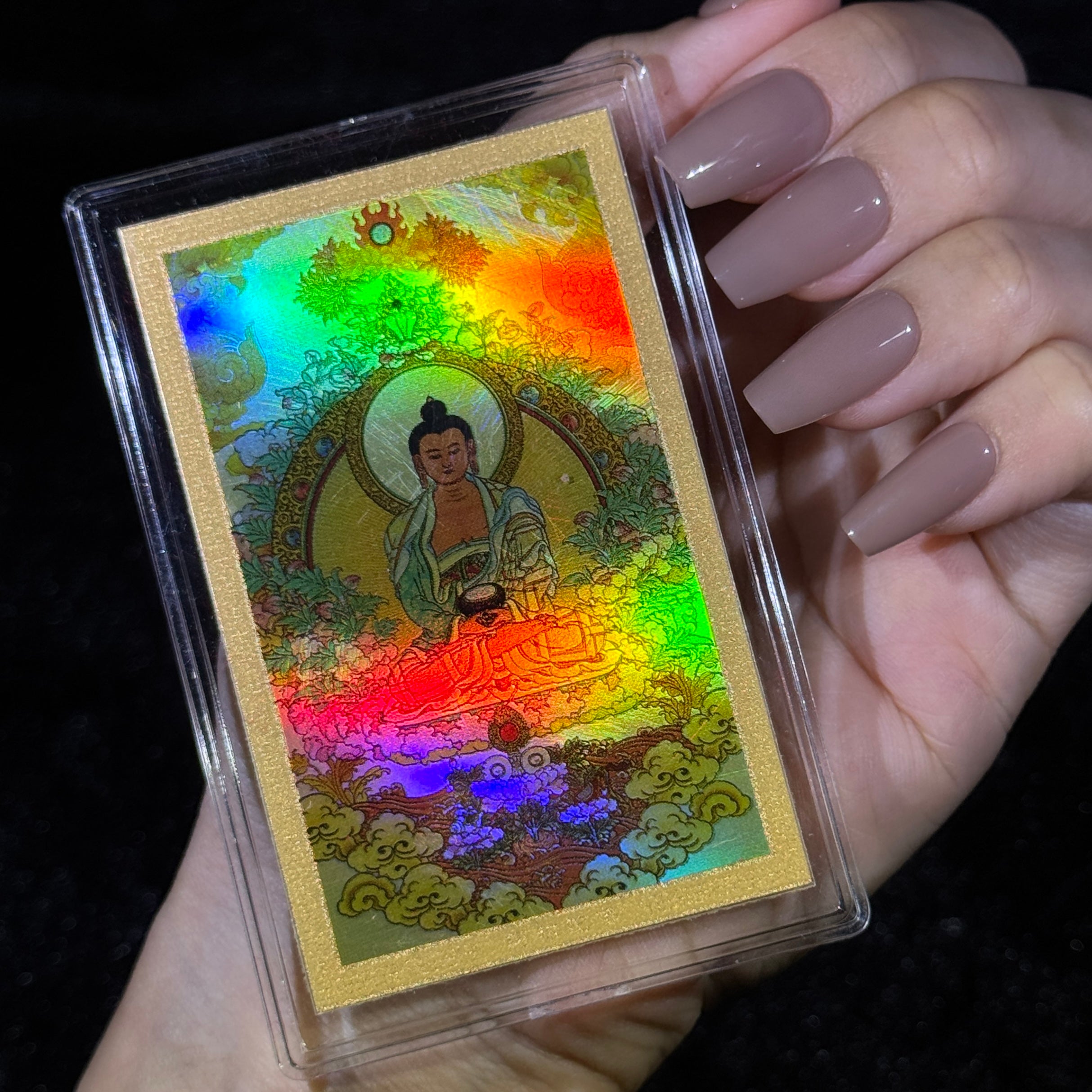999 Gold Card Amitabha Buddha - Dog & Pig Zodiac