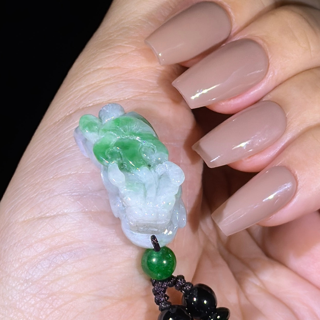 Type A Green Jade Pixiu Pendant