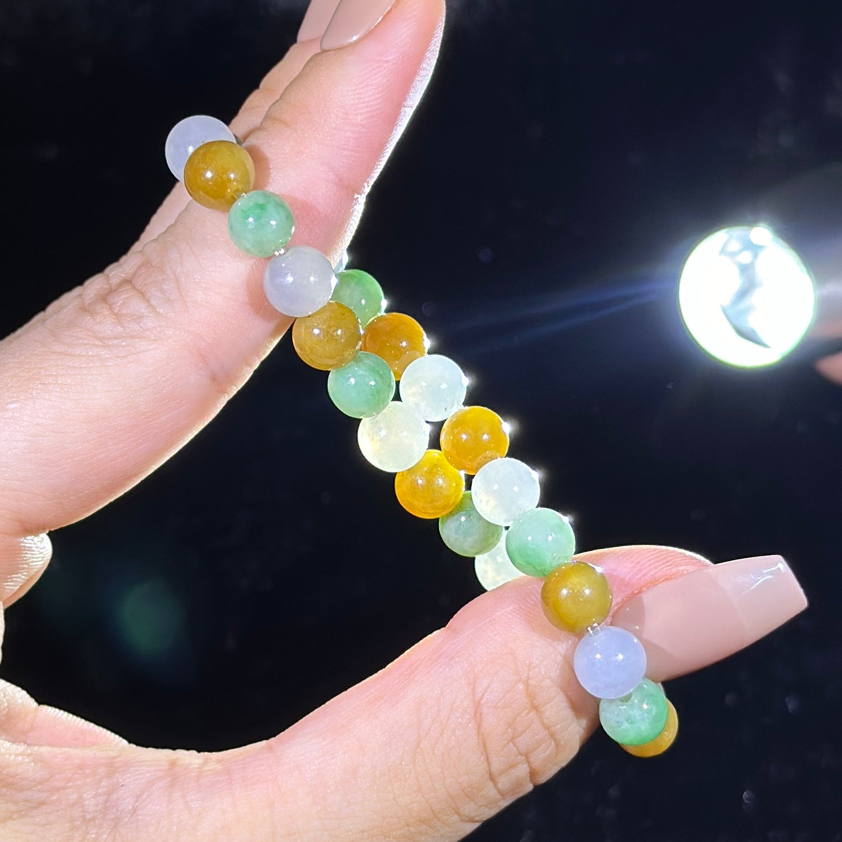 Type A Green & Yellow Jade Bracelet